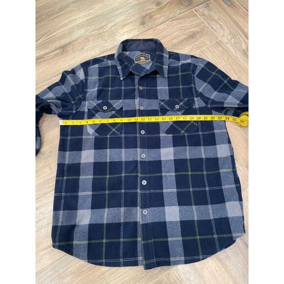 Freedom Foundry Dry Goods Co. Blue Grizzly Flannel Fleece Shirt XL - Picture 5 of 9